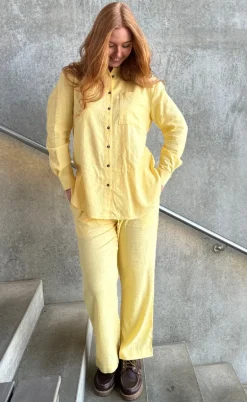 Freequent Skjorte - Lava Simple - Popcorn