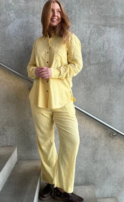 Freequent Skjorte - Lava Simple - Popcorn