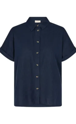 Freequent Skjorte - Lava SS - Navy Blazer