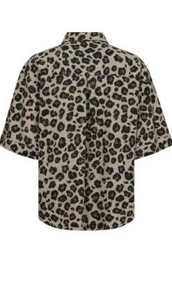 Freequent Skjorte - Lavisco - Sand Melange w. Black