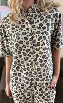 Freequent Skjorte - Lavisco - Sand Melange w. Black