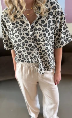 Freequent Skjorte - Lavisco - Sand Melange w. Black