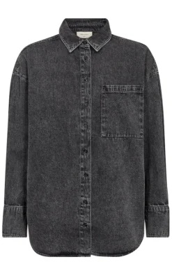 Freequent Skjorte - Lisea - Vintage Grey Denim