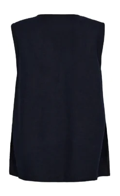 Freequent Top - Lava - Navy Blazer