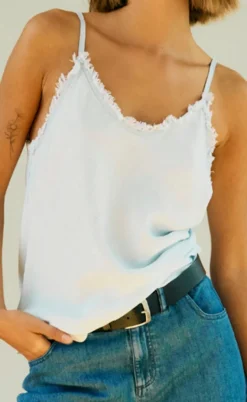 Freequent Top - Renna - Light Blue Denim