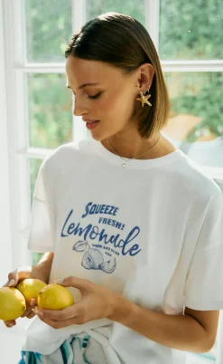 Freequent T-shirt - Fenjal - Brilliant White w. Deep Ultrama