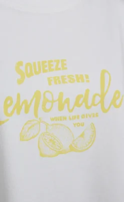 Freequent T-shirt - Fenjal - Brilliant White w. Goldfinch