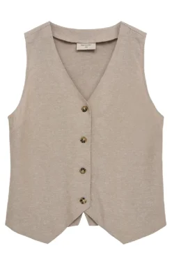 Freequent Vest - Lava - Sand Melange