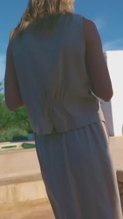 Freequent Vest - Lava - Sand Melange