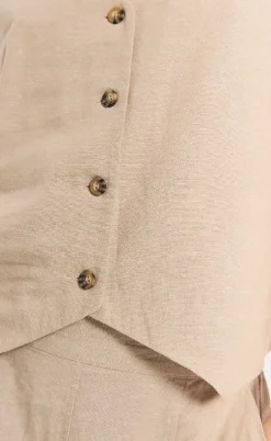 Freequent Vest - Lava - Sand Melange