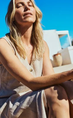 Freequent Vest - Lava - Sand Melange