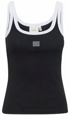 Gestuz Top - Drew Contrast - Black