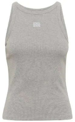 Gestuz Top - Drew Mel Logo - Grey Melange