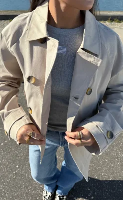 Gestuz Top - Drew Mel Logo - Grey Melange