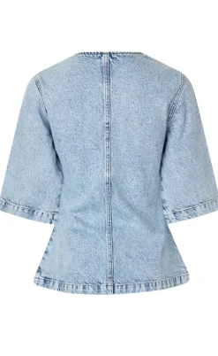 Global Funk Bluse - Lila-G - Medium Light Blue