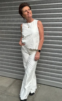 Global Funk Bukser - Amarillo Scallop-G - White