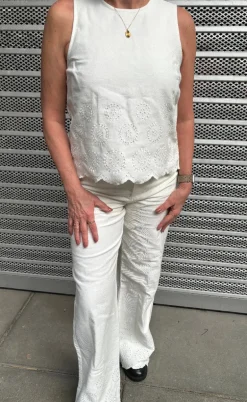 Global Funk Bukser - Amarillo Scallop-G - White