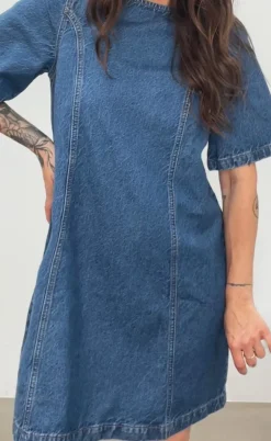 Global Funk Kjole - Faunea - Vintage blue Wash