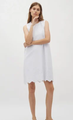 Global Funk Kjole - Rhiann Scallop-G - White