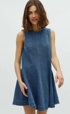 Global Funk Kjole - Rihann Peplum-G - Midt Vintage Brushing