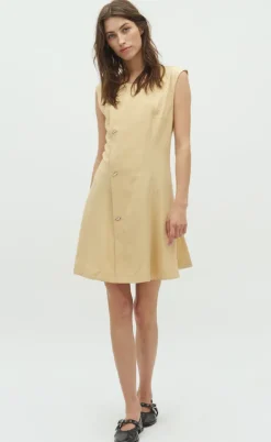 Global Funk Kjole - Yanina-G - Butter Yellow Melange