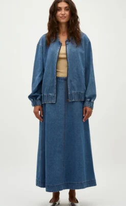 Global Funk Nederdel - Junea-G - Mid Vintage Blue