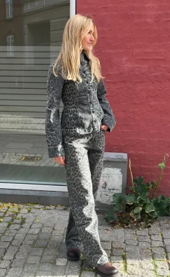 Global Funk Skjorte - Firola-G - Dark Leopard Mist