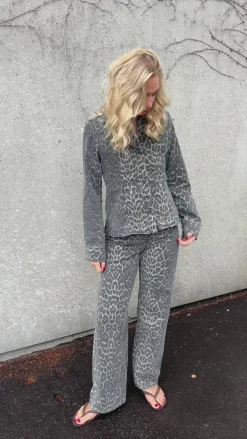 Global Funk Skjorte - Firola-G - Dark Leopard Mist