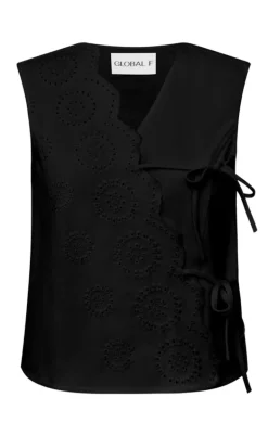 Global Funk Top - Ciana Scallop-G - Black