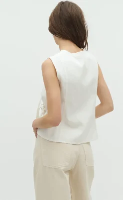 Global Funk Top - Ciana Scallop-G - White