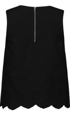 Global Funk Top - Rihne Scallop-G - Black
