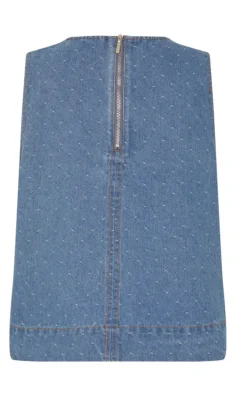 Global Funk Top - Rihne-G - Midt Blue Dot