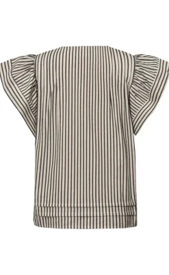 Gossia Bluse - Minka - Creme Black Stripes