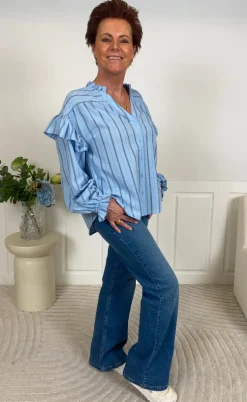 Gossia Bluse - Rami - Blue Stripes