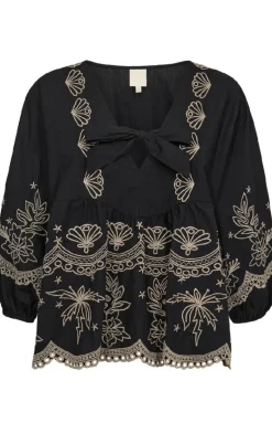 Gossia Bluse - Sofja - Black/Sand
