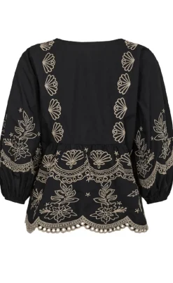 Gossia Bluse - Sofja - Black/Sand