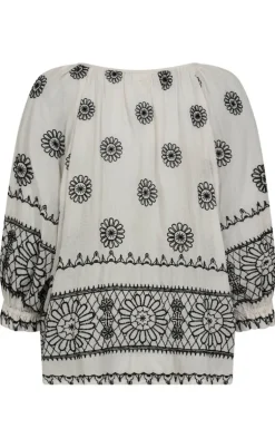 Gossia Bluse - Syrene - Off-White-Black