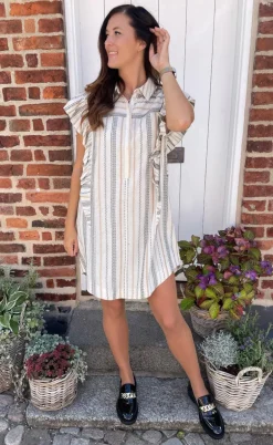 Gossia Kjole - Leonore - White/Sand/Black