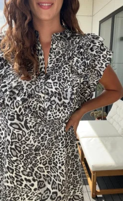 Gossia Kjole - Musse - Grey Leopard