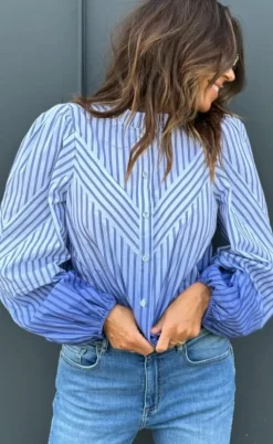 Gossia Skjorte - Kanya - Blue Stribe Ombre