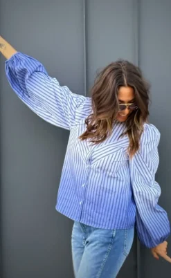 Gossia Skjorte - Kanya - Blue Stribe Ombre