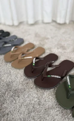 Havaianas Klipklappere - Brasil Logo - Brown/White