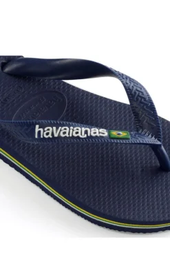 Havaianas Klipklappere - Brasil Logo - Navy Blue