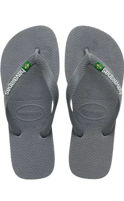 Havaianas Klipklappere - Brasil Logo - Steel Grey