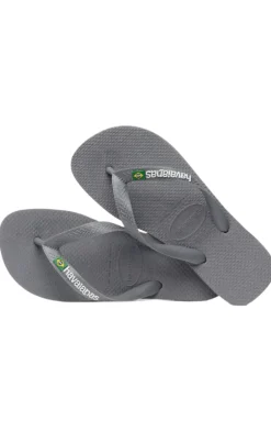 Havaianas Klipklappere - Brasil Logo - Steel Grey