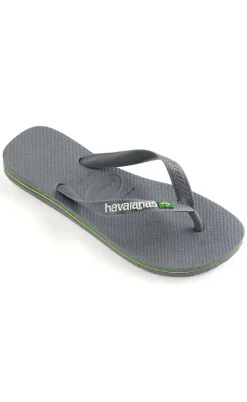 Havaianas Klipklappere - Brasil Logo - Steel Grey