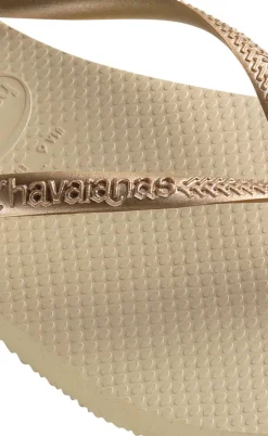 Havaianas Klipklappere - Slim - SandGrey/L. Gold