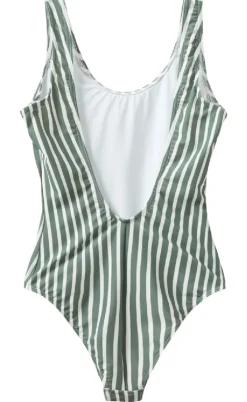 H2O Badedragt - Stripe Swim - Army