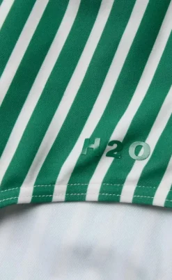 H2O Badedragt - Stripe Swim - Posy Green