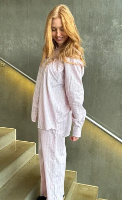 H2O Fagerholt Skjorte - Holiday - Dusty Rose Stripe